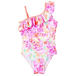 Kensie Girl Multicolor Leopard Print One Piece Swimsuit